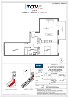 Mieszkanie, 64,77 m², 3 pokoje, piętro 2, oferta nr RM/1A/C/2/1