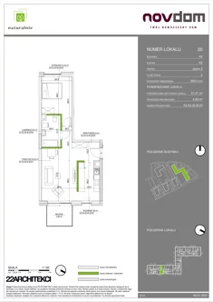 Apartament, 51,47 m², 2 pokoje, piętro 2, oferta nr A2/20