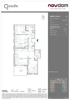 Apartament, 76,93 m², 3 pokoje, piętro 5, oferta nr B/47