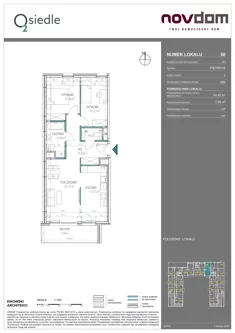 Apartament, 64,42 m², 3 pokoje, piętro 6, oferta nr B/50