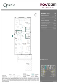 Apartament, 65,29 m², 3 pokoje, piętro 1, oferta nr B/81