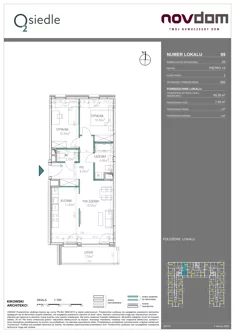 Apartament, 65,29 m², 3 pokoje, piętro 3, oferta nr B/99