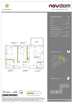 Apartament, 65,22 m², 3 pokoje, piętro 2, oferta nr A2/21