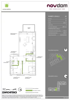 Apartament, 71,66 m², 3 pokoje, piętro 2, oferta nr A2/22