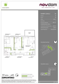 Apartament, 65,22 m², 3 pokoje, piętro 3, oferta nr A2/24