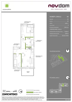 Apartament, 55,38 m², 3 pokoje, piętro 1, oferta nr A2/49