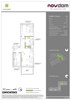 Apartament, 55,38 m², 3 pokoje, piętro 2, oferta nr A2/53