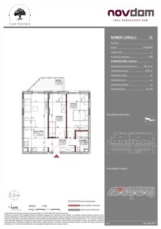 Apartament, 63,11 m², 3 pokoje, piętro 1, oferta nr AB/12