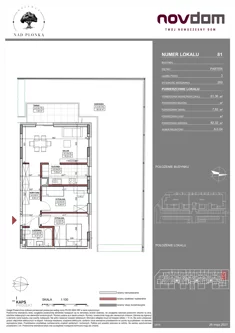 Apartament, 61,29 m², 3 pokoje, parter, oferta nr AB/81