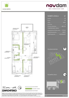 Apartament, 77,75 m², 4 pokoje, parter, oferta nr A2/57