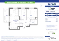 Mieszkanie, 49,51 m², 3 pokoje, piętro 2, oferta nr 19-31