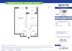 Mieszkanie, 36,20 m², 2 pokoje, piętro 3, oferta nr 19A-39