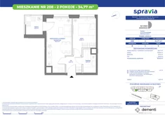 Mieszkanie, 34,77 m², 2 pokoje, piętro 8, oferta nr 208