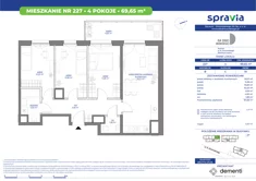 Mieszkanie, 70,68 m², 4 pokoje, piętro 10, oferta nr 227