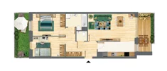 Mieszkanie, 69,00 m², 3 pokoje, parter, oferta nr B-43