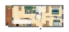Mieszkanie, 67,73 m², 3 pokoje, piętro 1, oferta nr B-70