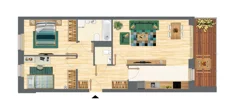 Mieszkanie, 67,73 m², 3 pokoje, piętro 1, oferta nr B-83