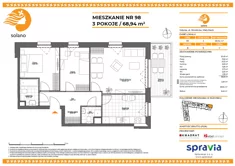 Mieszkanie, 68,94 m², 3 pokoje, parter, oferta nr B-98
