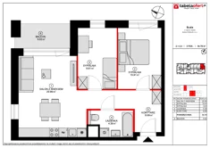 Apartament, 55,94 m², 3 pokoje, piętro 3, oferta nr 2.1-3.4.