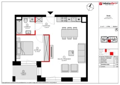 Apartament, 53,58 m², 2 pokoje, piętro 3, oferta nr 2.1-3.7.