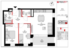 Apartament, 61,20 m², 3 pokoje, piętro 4, oferta nr 2.1-4.5.