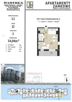 Mieszkanie, 34,94 m², 1 pokój, piętro 11, oferta nr 11