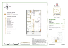 Mieszkanie, 52,51 m², 2 pokoje, piętro 3, oferta nr A43