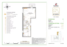 Mieszkanie, 47,12 m², 2 pokoje, piętro 3, oferta nr A51