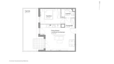 Mieszkanie, 46,52 m², 2 pokoje, parter, oferta nr E.001