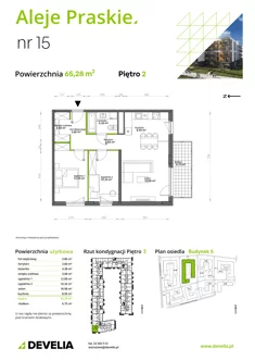 Mieszkanie, 65,28 m², 3 pokoje, piętro 2, oferta nr 015/5