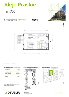 Mieszkanie, 32,97 m², 1 pokój, piętro 4, oferta nr 028/5