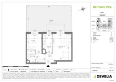 Mieszkanie, 43,16 m², 2 pokoje, parter, oferta nr B3/0/B25