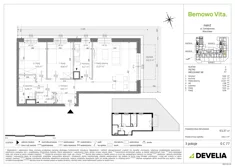 Mieszkanie, 63,37 m², 3 pokoje, parter, oferta nr B3/0/C77