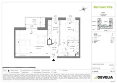 Mieszkanie, 44,10 m², 2 pokoje, piętro 1, oferta nr B3/1/B33