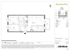 Mieszkanie, 61,50 m², 3 pokoje, piętro 2, oferta nr B3/2/B44