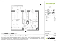 Mieszkanie, 44,04 m², 2 pokoje, piętro 3, oferta nr B3/3/B56
