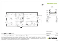 Mieszkanie, 61,50 m², 3 pokoje, piętro 5, oferta nr B3/5/B71