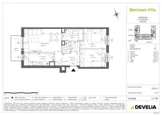 Mieszkanie, 62,42 m², 3 pokoje, piętro 5, oferta nr B4/5/C96