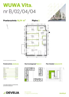 Mieszkanie, 70,79 m², 4 pokoje, piętro 2, oferta nr B.02.04.04