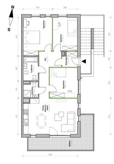 Mieszkanie, 88,53 m², 4 pokoje, piętro 1, oferta nr E.1.M02