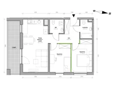 Mieszkanie, 59,31 m², 3 pokoje, piętro 3, oferta nr H.3.M04