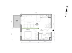 Mieszkanie, 38,67 m², 2 pokoje, piętro 3, oferta nr H.3.M10