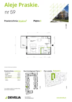 Mieszkanie, 32,65 m², 1 pokój, piętro 3, oferta nr 059/5