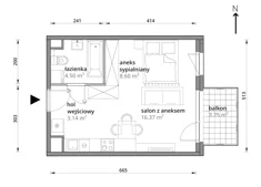 Mieszkanie, 32,61 m², 1 pokój, piętro 2, oferta nr A/110