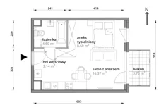 Mieszkanie, 32,61 m², 1 pokój, piętro 3, oferta nr A/122