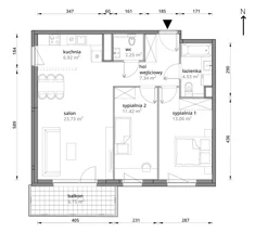 Mieszkanie, 69,25 m², 3 pokoje, piętro 3, oferta nr A/015