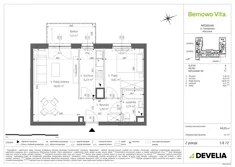 Mieszkanie, 44,05 m², 2 pokoje, piętro 5, oferta nr B4/5/B72