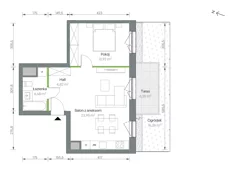 Mieszkanie, 46,37 m², 2 pokoje, parter, oferta nr 3/B/4/67