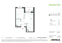 Mieszkanie, 34,97 m², 2 pokoje, piętro 5, oferta nr 5D113