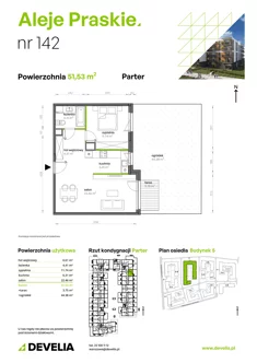 Mieszkanie, 51,53 m², 2 pokoje, parter, oferta nr 142/5